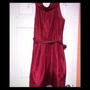 Classic burgundy dress..